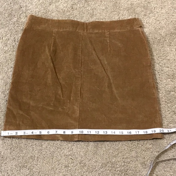 NWOT Banana Republic caramel Corduroy mini skirt - 6 - Picture 7 of 8